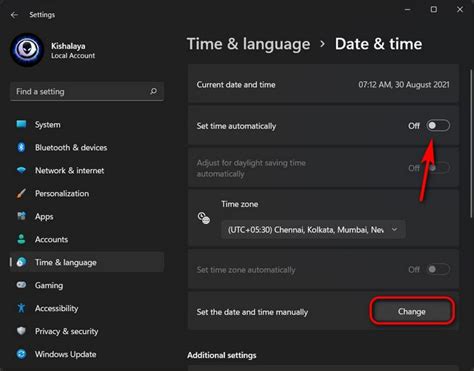 adjust date time windows 11.